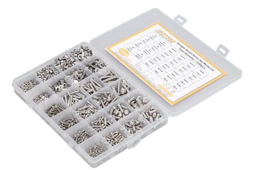 Kit De Arandelas Con Tornillo Hexagonal, 120 Piezas De Acero