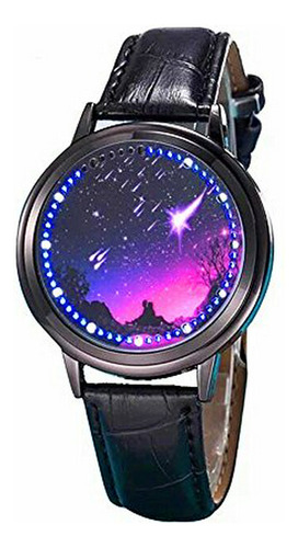 Reloj De Pantalla Táctil Led Único Reloj Fresco Meteor Showe