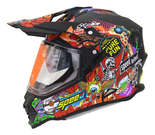 Casco Para Motocross Enduro Fgn Certificado Dot/fmvss 218