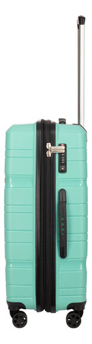 Maleta Hardhead Albert-t25-0660 43cm De Ancho X 68cm De Alto X 26cm De Profundidad Color Turquesa Diseño Rayas
