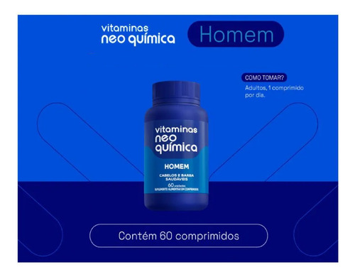 Kit Casal Homem 60 Cpr + Mulher 60 Cpr - Neo Química Sem Sabor