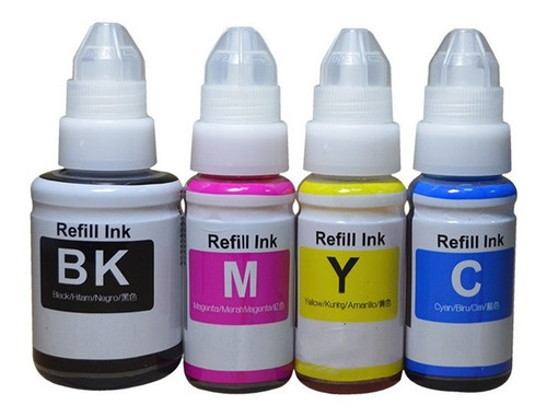 Imagen 5 de 6 de Pack Tintas Alternativa Gi-190 Refill Para Impresora Canon