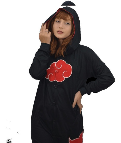 Imagem 2 de 3 de Macacão Pijama Naruto Akatsuki Kigurumi Adulto Zc10071928gg