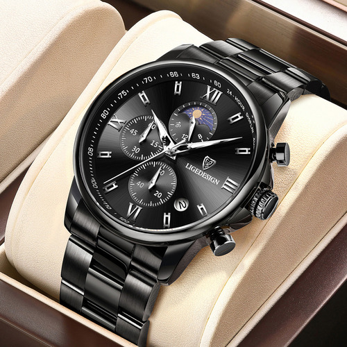 Aa Relojes For Hombre Lige Casual Acero Reloj Impermeable