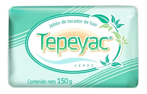 Jabon De Tocador De Lujo Tepeyac Color Verde 150gr