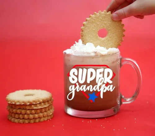 Taza Divertida ' Taza De Cristal Para Abuelo ' Broma Humor '