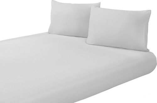 Jogo De Lençól Para Cama Box 3pç 30cm Altu Com Elástico Cor Branco