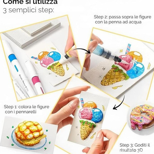 Kit De Pintura Con Textura De Espuma 3d, Dibujo Rectángulo
