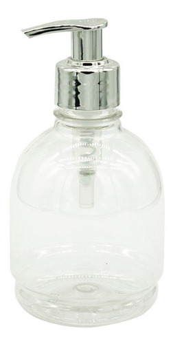 Botella Garrafita Plastica Válvula Cremero Plata 300ml