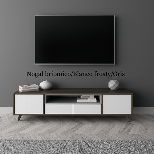 Mueble Para Televisión Estilo Nórdico Minimalista 160x40x44