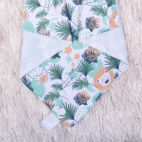Fraldinha Estampada Macia Para Tranquilo Recém Nascido Cor Leão Laranja