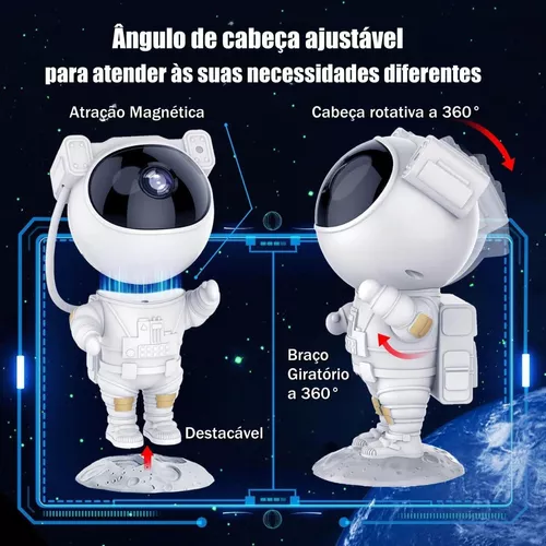 Projetor de luz astronauta Galaxy, luz do projeto Space Buddy para