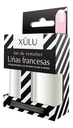 Imagen 1 de 3 de Set Esmaltes Para Uñas Francesas Blanco+via Lactea Xúlu Z590