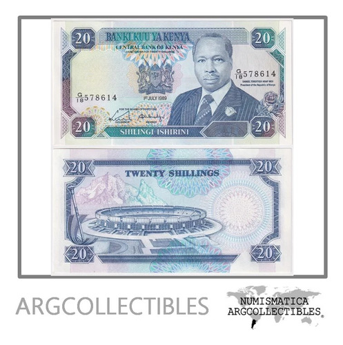 Kenia Billete 20 Shillings 1989 P-25 Unc
