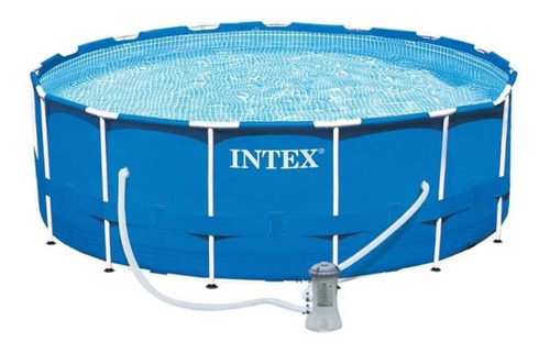 Pileta estructural Intex Metal Frame 28242 x 4.57 m de ancho x 4.57 m de diámetro