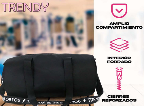 Imagen 4 de 10 de Bolso Deportivo Trendy Reforzado Gym Viajes Entrenamientos
