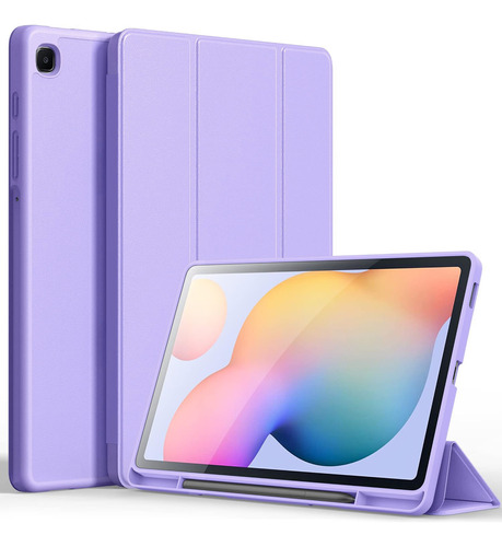 Case Para Galaxy Tab S6 Lite P613 P619 C/ Portalápiz Lavanda