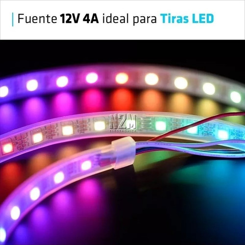 Imagen 5 de 10 de Fuente 12v 4a Plastica Transformador Switching Tira Led Cctv