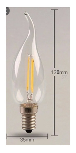 Imagen 4 de 6 de Ampolletas Led 2w Forma De Vela