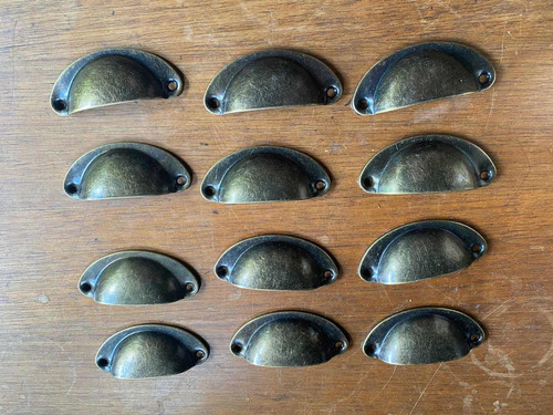 Imagen 8 de 9 de Herraje Empabonado Metálico Para Mueble Antiguo Fichero Etc