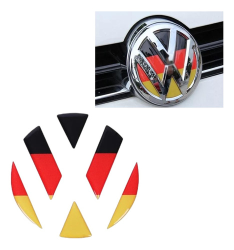 Calco 3d Resinado Goma 10x10  Volkswagen Alemania + Obsequio