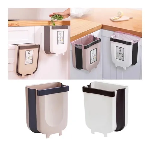 Tacho Basura Cesto Plegable Mesada Cocina Colgante Puerta