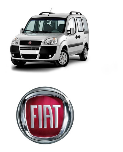 Emblema Fiat Doblo 2010 11 12 13 14 Vermelho