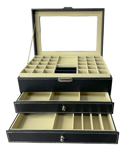 Joyero Caja Grande Joya Tipo Maleta Organizador Joyas 4nivel