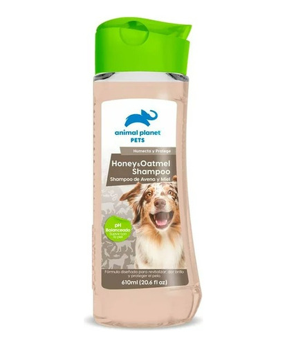 Shampoo Para Perro Animal Planet De Avena Y Miel 610 Ml