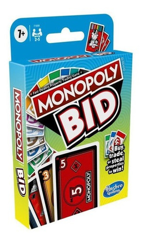 Juego De Mesa Monopoly Cartas Bid Hasbro Original