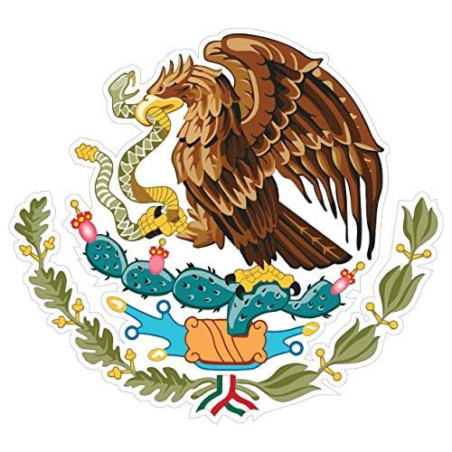 ¡paquete De 5 Pegatinas Del Escudo Nacional De México...