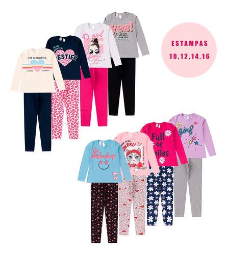 Kit 5 Roupa Infantil Menina Inverno Conjuntos Atacado Barato