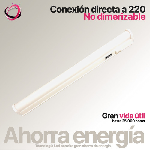 Liston Tubo Led Bajo Alacena Con Tecla 5w 30cm