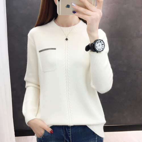 Suéter De Ropa Exterior De Estilo Coreano Con Bolsillo Falso