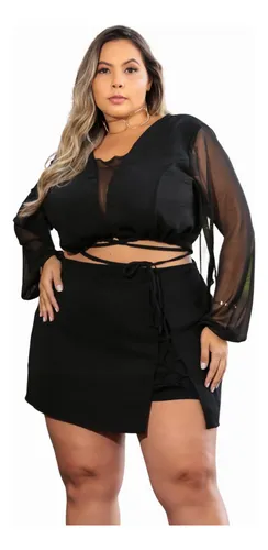 Conjunto Feminino Festa Plus Size Linha Luxo Envio Imediato