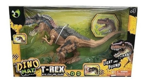 Dinosaurio T-rex Con Luz Y Sonido Dino Mat Ik0114