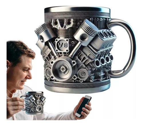 Xt Ad Caneca De Aço Inoxidável Com Motor V8, Canecas