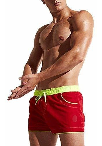 Letsqk Hombres Sexy Swimwear Pantalones Cortos Surf 2dtm2