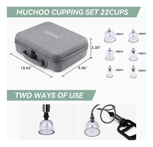 Set De Ventosas Muchoo Professional Chinese Acupoint Cupping