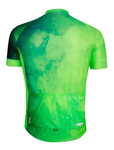Imagem 2 de 3 de Camisa Ciclismo Mauro Ribeiro Blur Verde Fluor Speed Mtb