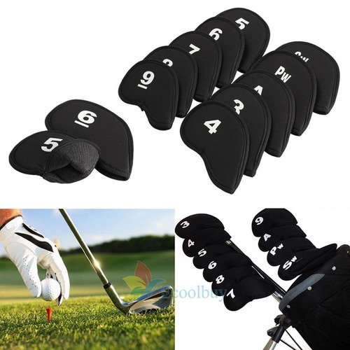 10pcs Golf Cabeza Cubierta Club Hierro Putter Cabeza Neopren