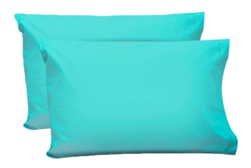 Par De Fundas De Almohada Estandar 200 -15 Colores A Agua / Algodón Percal 200