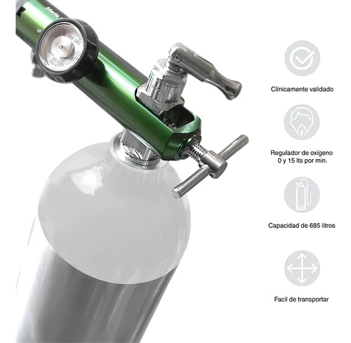 Cilindro Oxígeno Portátil Kit De 685 Litros - Topmedic