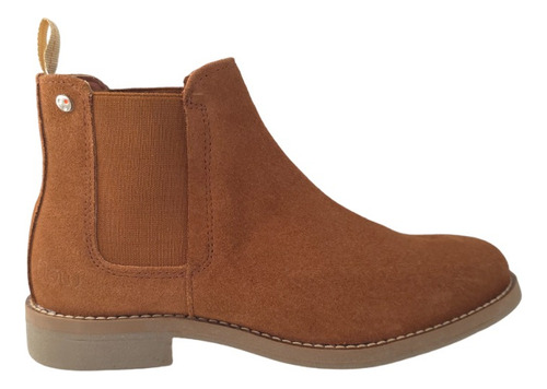 Botines Botas Mujer Casual Triples 37100 Piel Gamuza Café 