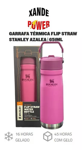 GARRAFA TÉRMICA STANLEY FLIP STRAW ROSA 887ML