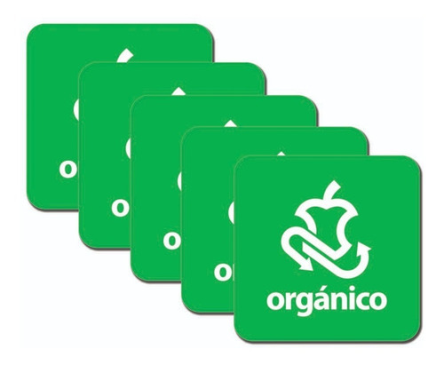 Paquete De 5 Etiquetas Autoadheribles Orgánicos 20 X 20 Cm