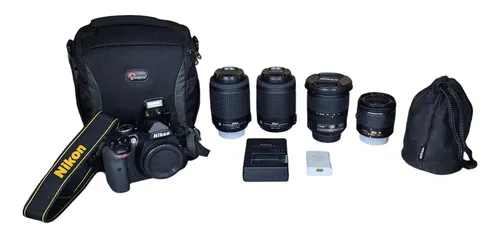 Camara Nikon D3400 Af-s Dx 10-24mm + 3 Lentes Dif Modelos