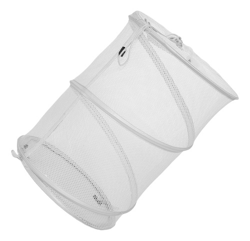Cesto De Ropa De Malla Plegable Con Cordón Transpirable L