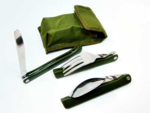 Juego De Cubiertos De Aluminio Militar 