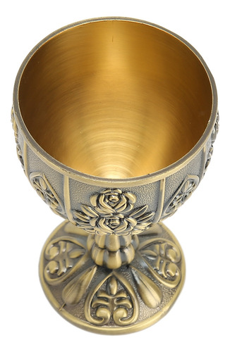 Copa De Vino Grabada En Relieve, Diseño De Flores Vintage De